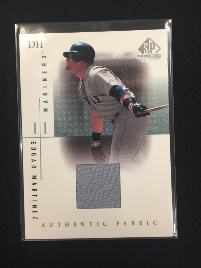 2001 SP Game Used Edition Edgar Martinez Mariners Jersey Card