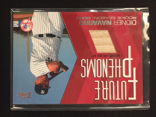 2004 Topps Future Phenoms Dioner Navarro Yankees Bat Card