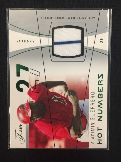 2004 Flair Hot Numbers Vladimir Guerrero Game Used Jersey Card