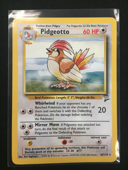 Pokemon Pidgeotto Rare Card 28/130