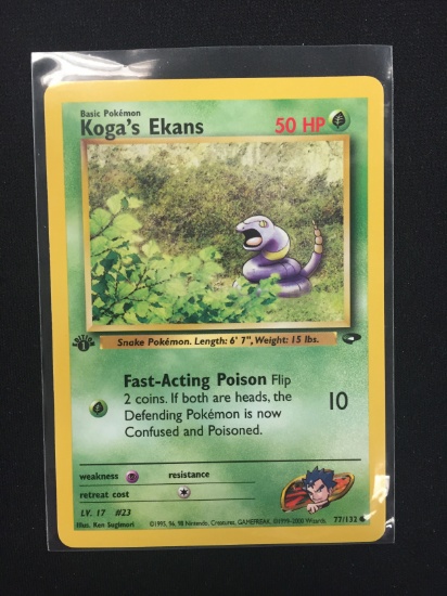 Pokemon Koga's Ekans 1st Edition 77/132