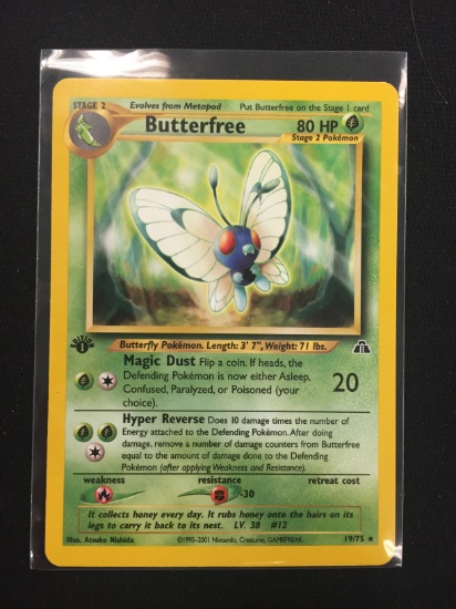 Pokemon Butterfree Rare Card 19/75