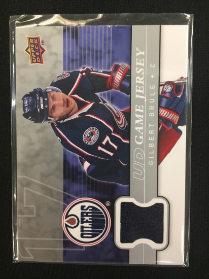 2008-09 Upper Deck Game Jersey Gilbert Brule Oilers Jersey Card