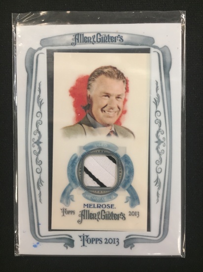 2013 Topps Allen & Ginter Barry Melrose Worn Memorabilia Card