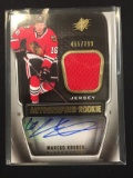 2011-12 SPx Marcus Kruger Blackhawks Rookie Autograph Jersey Card /799