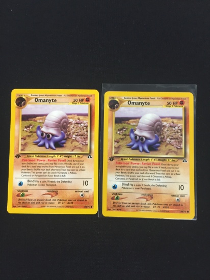 Pokemon Omanyte 1st Edition Card 60/75