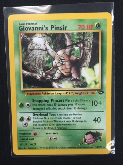 Pokemon Giovanni's Pinsir Rare Card 24/132