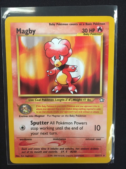 Pokemon Magby Rare Card 23/111