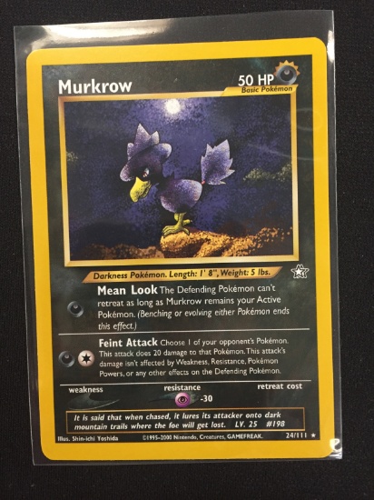 Pokemon Murkrow Rare Card 24/111