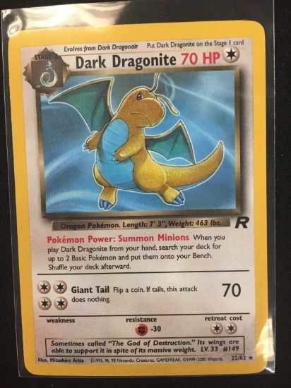 Pokemon Dark Dragonite Rare 22/82