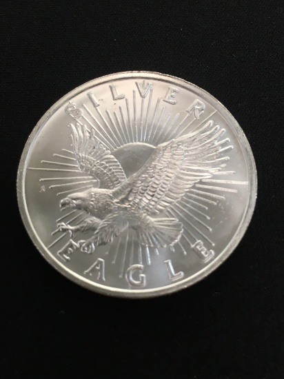 1 Troy Ounce .999 Fine Silver Sunshine Minting Silver Eagle Silver Bullion Roun Coin