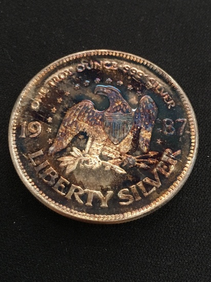 1 Troy Ounce .999 Fine Silver 1987 Liberty Silver Eagle Silver Bullion Round Coin