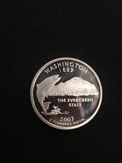 2007 S United States PROOF Silver Quarter Dollar - Washington State