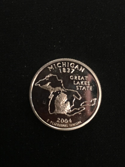 2004 S United States PROOF Silver Quarter Dollar - Michigan