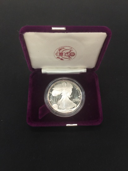 1986 U.S 1 Ounce .999 Fine Silver PROOF American Silver Eagle Bullion Coin in Original Box