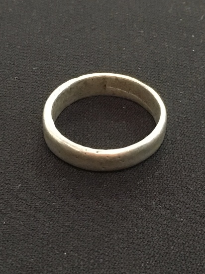 Rustic Hand Made Sterling Silver Band - Size 10