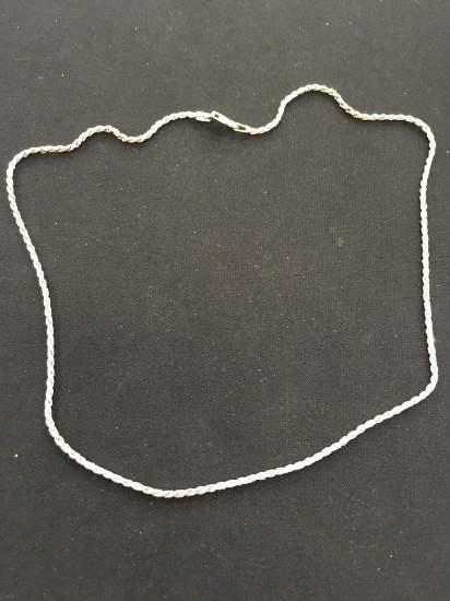 Italian Made Sterling Silver 18" Rope Chain