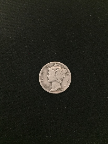 1943-United States Mercury Dime - 90% Silver Coin