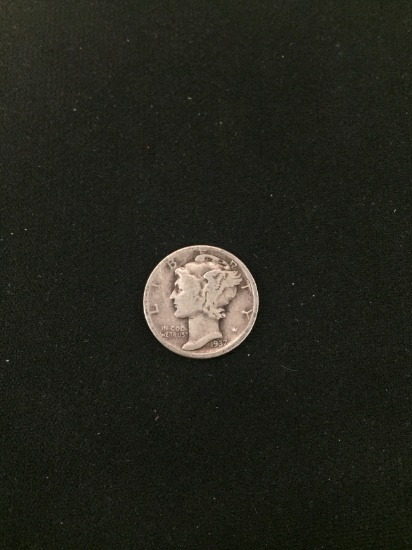 1937-United States Mercury Dime - 90% Silver Coin