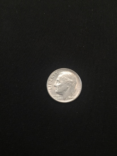 1946 United States Roosevelt Dime - 90% Silver AU Condition Coin