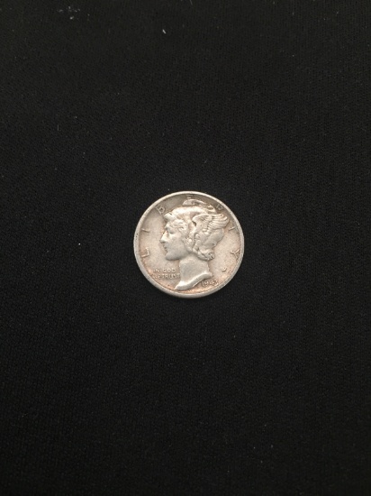 1943 United States Mercury Dime - 90% Silver Coin