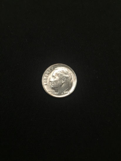 1964 United States Roosevelt Dime - 90% Silver BU Condition Coin