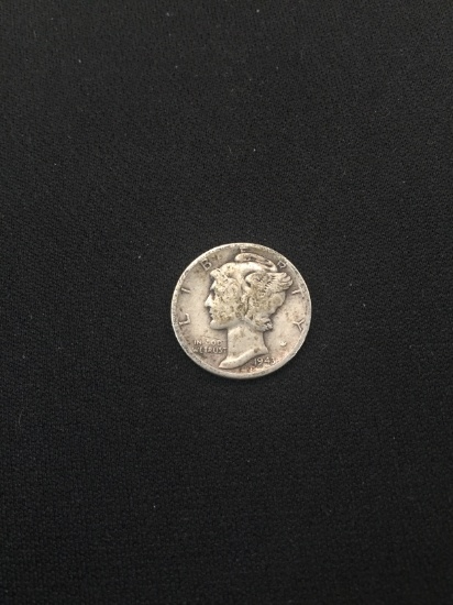 1943 United States Mercury Dime - 90% Silver Coin