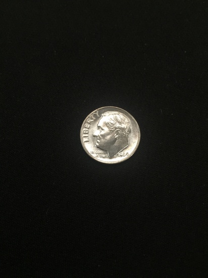 1964 United States Roosevelt Dime - 90% Silver BU Condition Coin