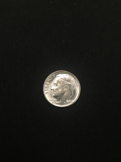 1964 United States Roosevelt Dime - 90% Silver BU Condition Coin