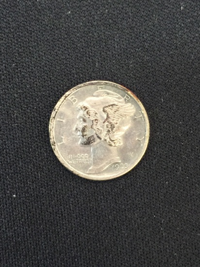 1920-D United States Mercury Silver Dime - 90% Silver Coin
