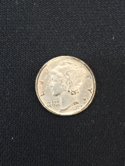 1923 United States Mercury Silver Dime - 90% Silver Coin