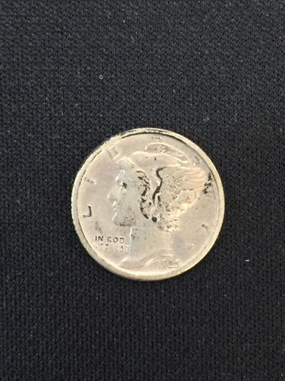 1925 United States Mercury Silver Dime - 90% Silver Coin