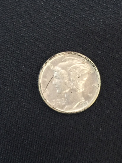 1917-S United States Mercury Silver Dime - 90% Silver Coin