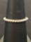 Petite Braided Eternity Design Sterling Silver Band - Size 6.75