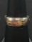 Two-Tone Sterling Silver Band w/ Screw Eternity Accents - Size 6.75