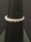 Sterling Silver Braided Eternity Band - Size 7