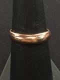 Classic Petite Gold-Tone Sterling Silver Dome Ring Band - Size 6.75