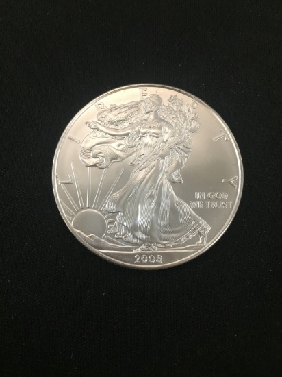 2008-American Silver Eagle 1 Ounce .999 Fine Silver Bullion Coin