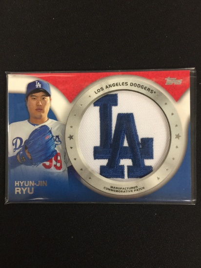 2014 Topps Hyun-Jin Ryu Dodgers Commemorative Patch Card
