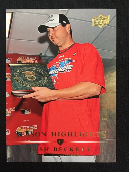 2009 Upper Deck Josh Beckett Red Sox Card /99