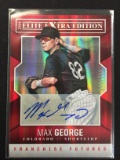 2014 Elite Extra Edition Max George Rockies Rookie Autograph Card /799