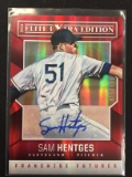 2014 Elite Extra Edition Sam Hentges Indians Rookie Autograph Card /799