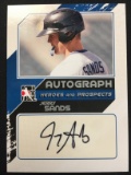 2011 In The Game Jerry Sands Heroes and Prospects Autograph Card