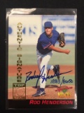 1994 Signature Rookies Rod Henderson Expos Rookie Autograph Card /8650