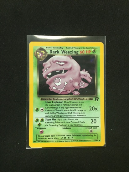 Pokemon Dark Weezing Holofoil Card 14/82