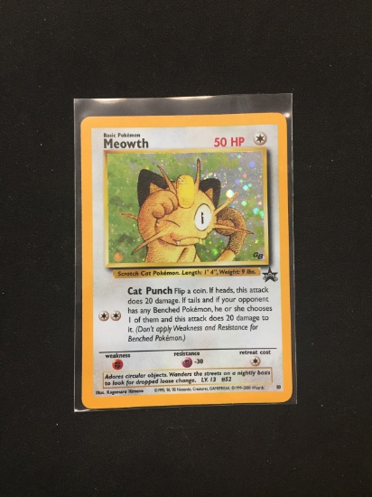 Pokemon Meowth Promo Holofoil Card #10 - RARE