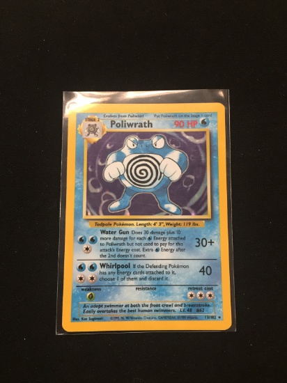 Pokemon Poliwrath Holofoil Card 13/102