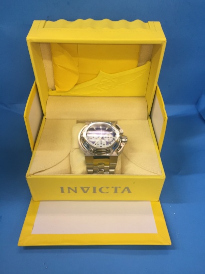 Invicta 22424 Coalition Forces Blue Face Stainless Steel Watch with Original Box and Papers