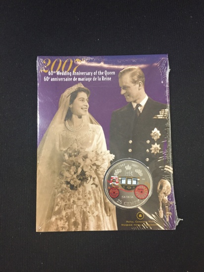 2007 Canada 60th Wedding Anniversary of the Queen Commemorative Painted Coin