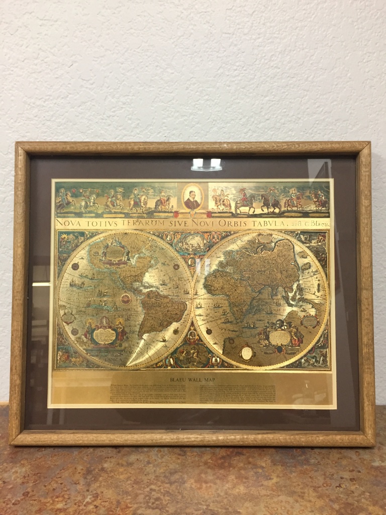 Blaeu Wall Map Gold Rare Gold Foil Blaeu Wall Globe World Map - 21" X 25" * | Art, Antiques &  Collectibles Collectibles Transportation Collectibles Maps, Atlases &  Globes | Online Auctions | Proxibid
